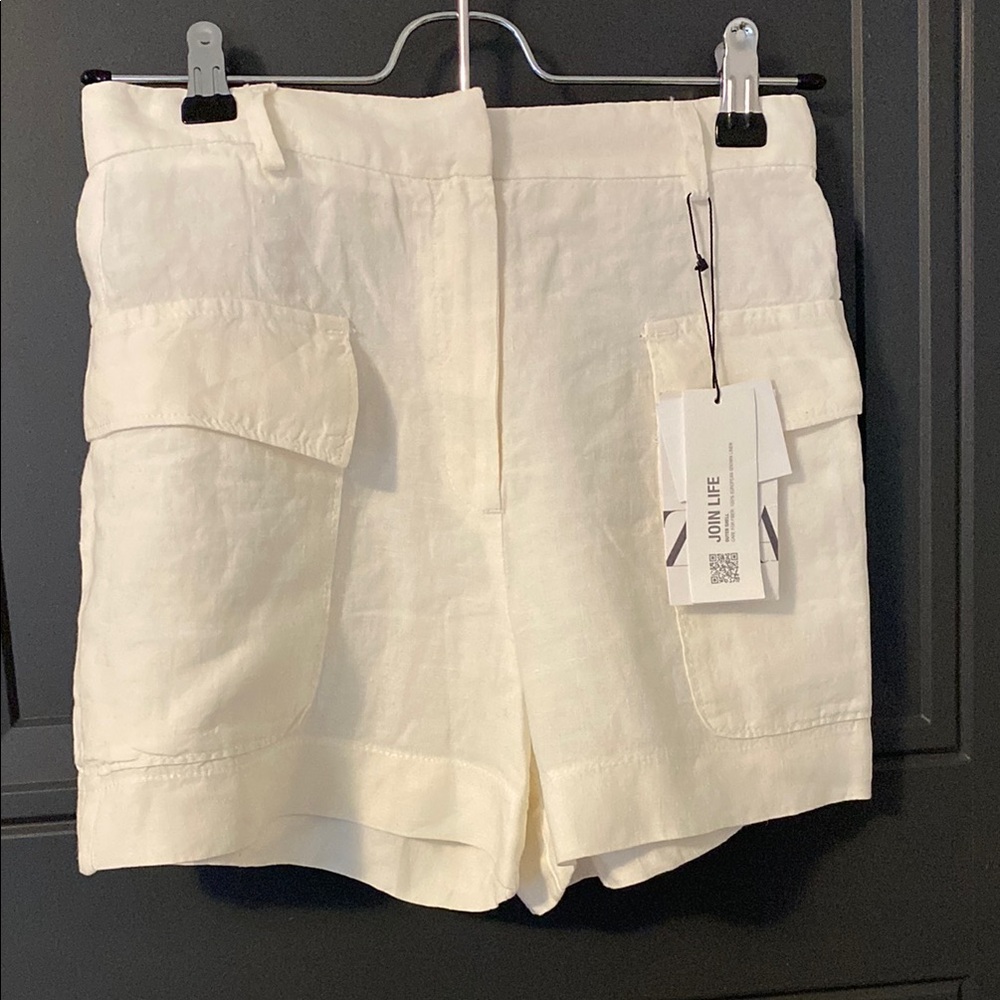 NWT Zara Girls White Linen Shorts - Sz11-12